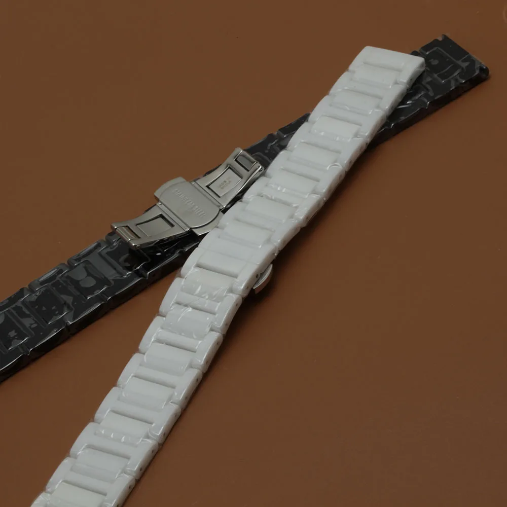 

Watchband Ceramic strap between stainless steel 20mm 22mm watch band strap for Huawei Smart Watch GT2/watch 2pro/Samsung watches