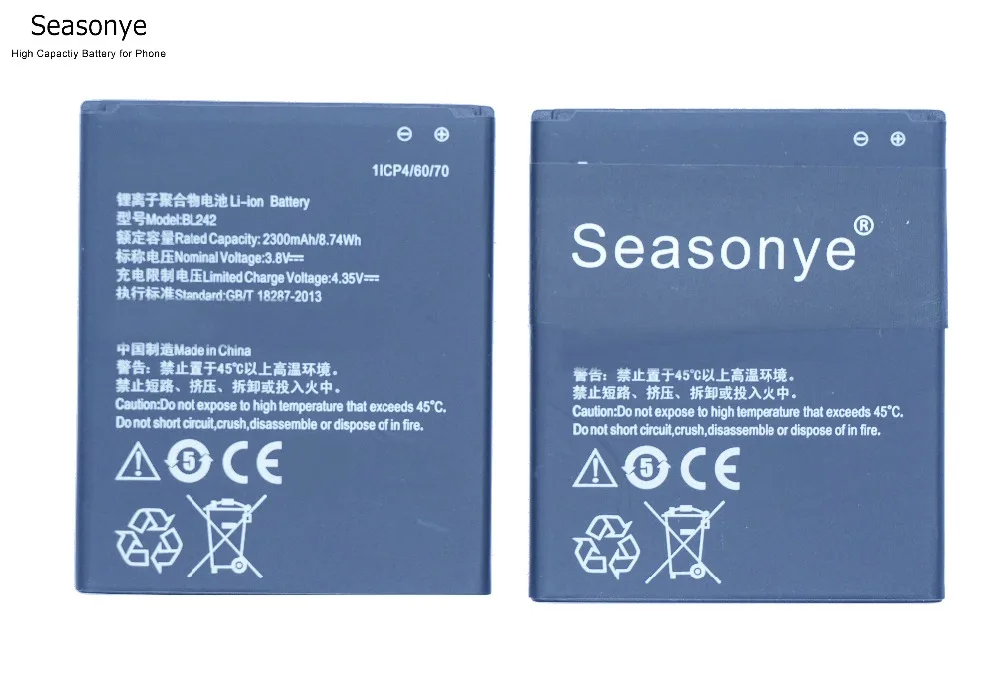 Seasonye 2 шт. x BL242 2300 мАч Замена Батарея + Универсальный Зарядное устройство для lenovo K3