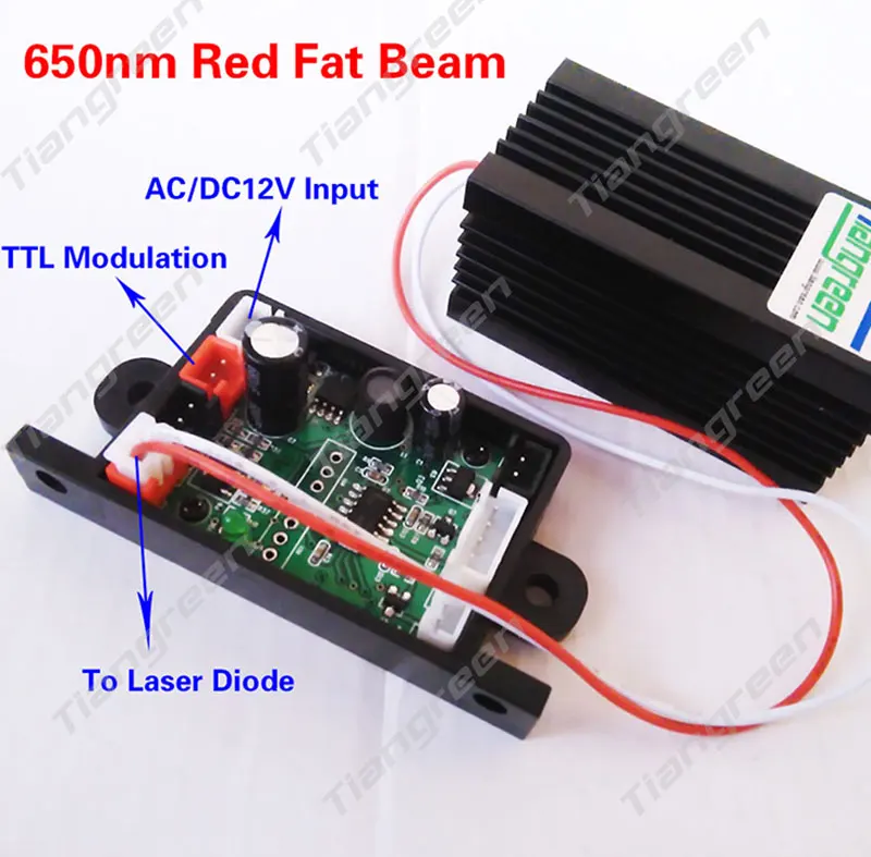 New arrive 650nm 150mW Red Laser Module Fat Beam with TTL Driver Board Lighting Diode DIY Stage | Лампы и освещение