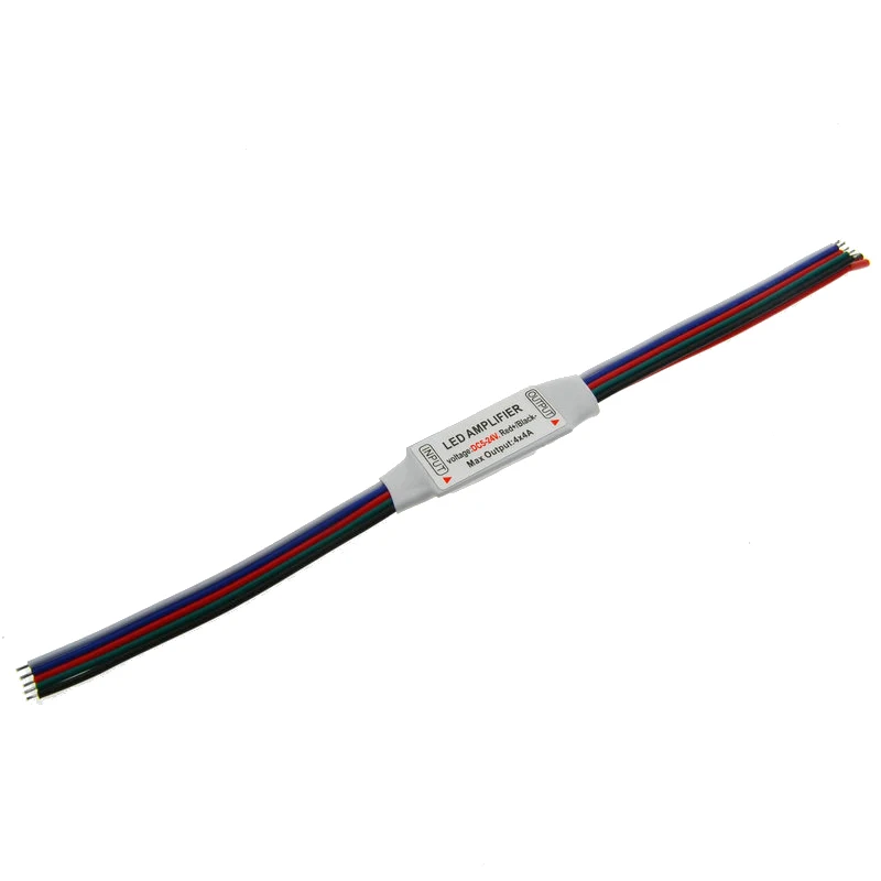 Светодиодный мини-усилитель RGBW с 5Pin проводом DC 5-24 В 4CH x 4A для 5050 2835 светодиодный