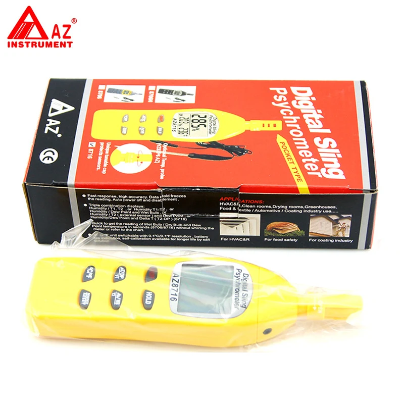 AZ-8716 Portable Humidity Temperature Hygro-Thermometer Tester | Инструменты