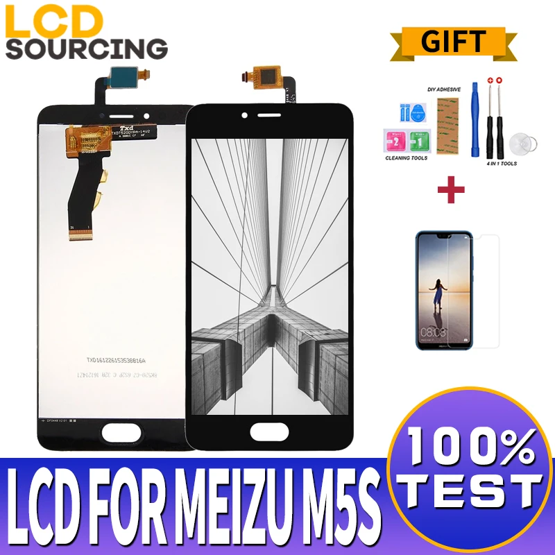 ЖК дисплей 5 2 дюйма для Meizu M5S экран с рамкой дигитайзером в сборе MEIZU M612h сменный
