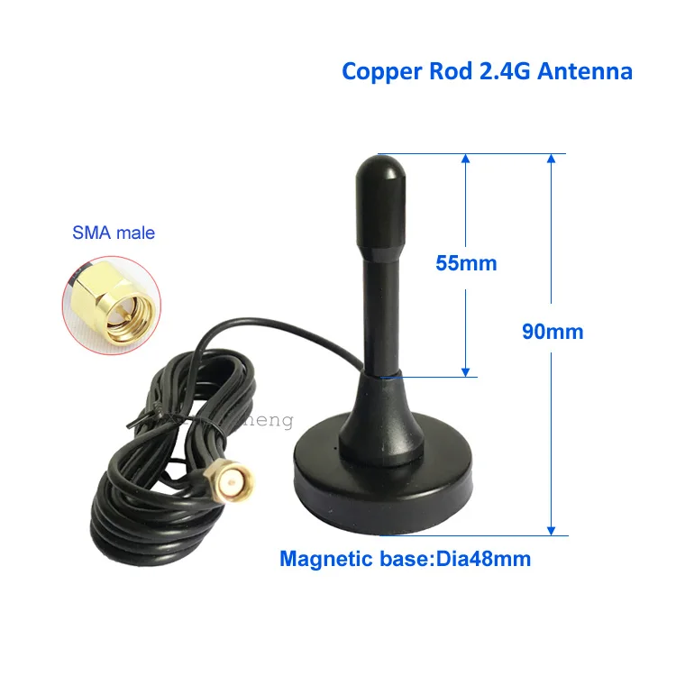

2.4G Wireless Wiif Sucker Antenna Indoor Signal Enhancement Routing Network Card Module External Antenna Gain 15 dB