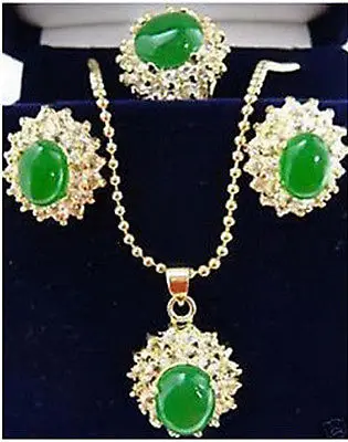 Горячие продажи @&gt Ювелирные Изделия зеленый Натуральный камень ожерелье кулон