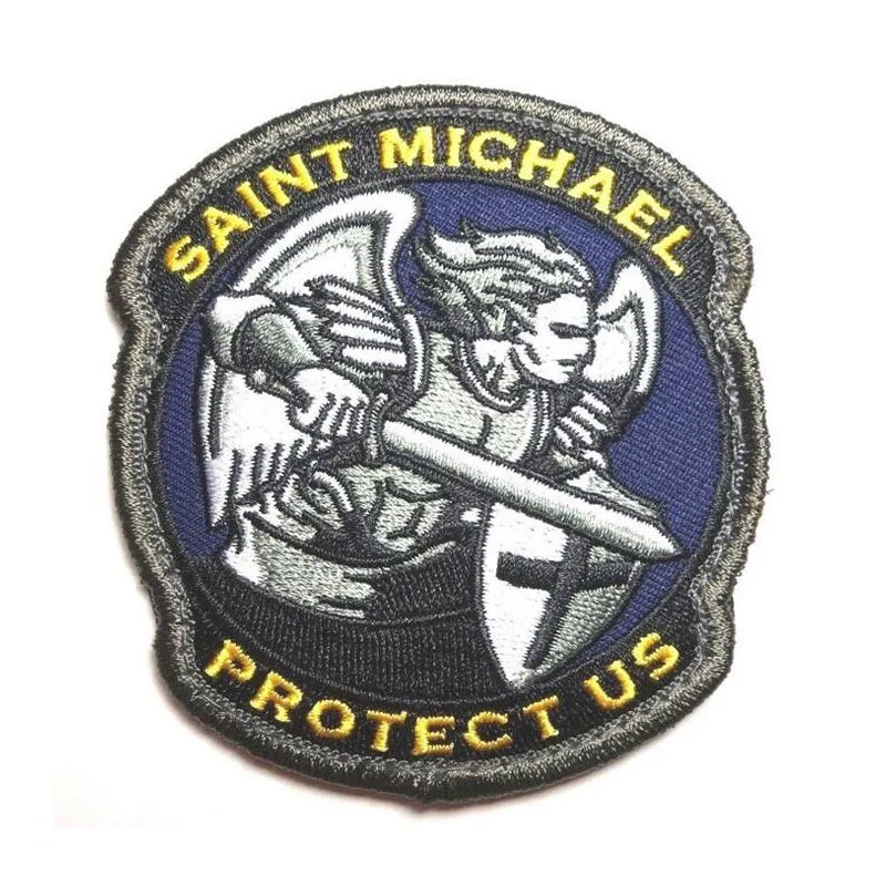1 шт. вышитые тканевая наклейка Архангел Saint Michael Тактическая защита армия США