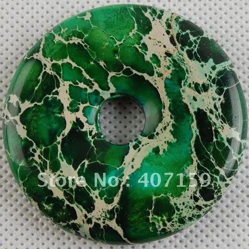 

Free Shipping! 50x7mm Sea Sediment Jasper Circle Round Donut Necklaces Pendant Beads Wholesale