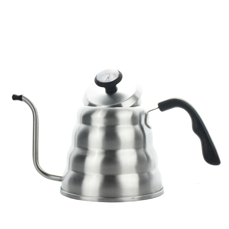 Экологичный кофейник V60 с гусиной шеей и термометром из нержавеющей стали 304 1200 мл
