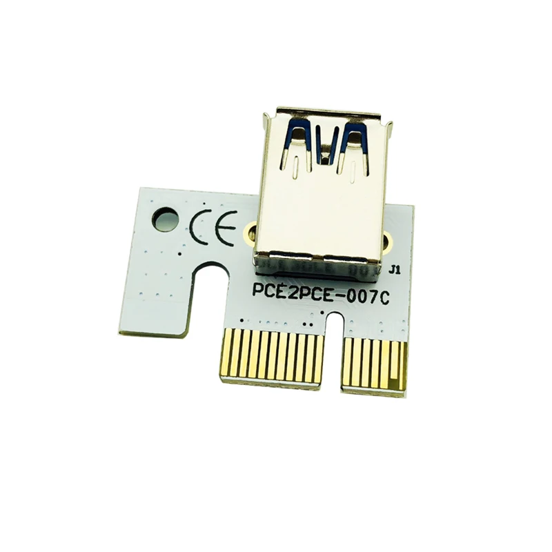 Online 100 PCS Großhandel 007C USB 3.0 PCI-E Express 1x Zu 16x Extender Riser Adapter Karte SATA 15pin Zu 6pin Power Kabel Für BTC Bergbau