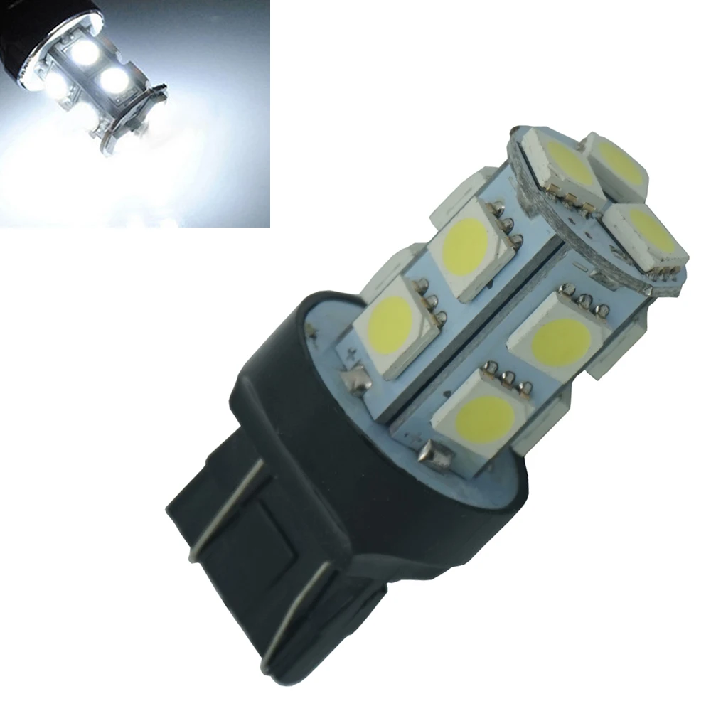 CQD светильник T20 W21/5W 7443 7440 13 SMD DC12V 5050 светодиодный чистый белый автомобильный