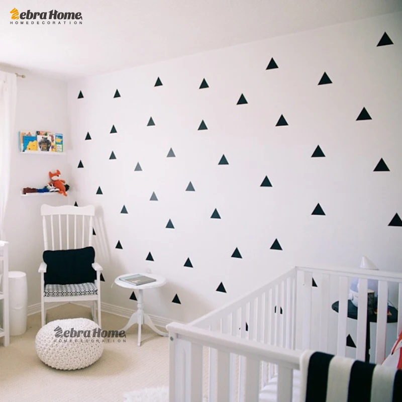 Золотая треугольная s образная настенная наклейка съемный домашний декор