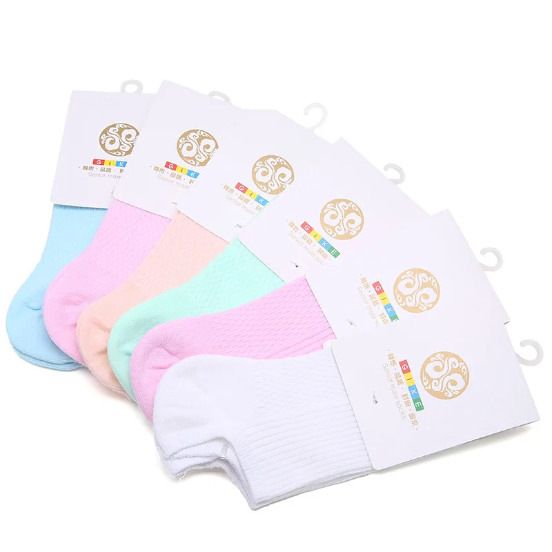 GiKE бренд 6 пар для женщин носки девочек ботильоны лодка дышащие хлопковые Женские