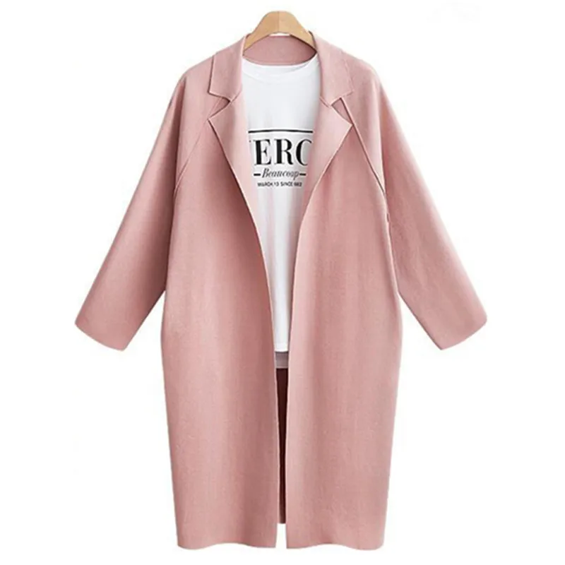 2019 Весна и Осень Новые Большие размеры женские однотонные Простые Модные Длинные