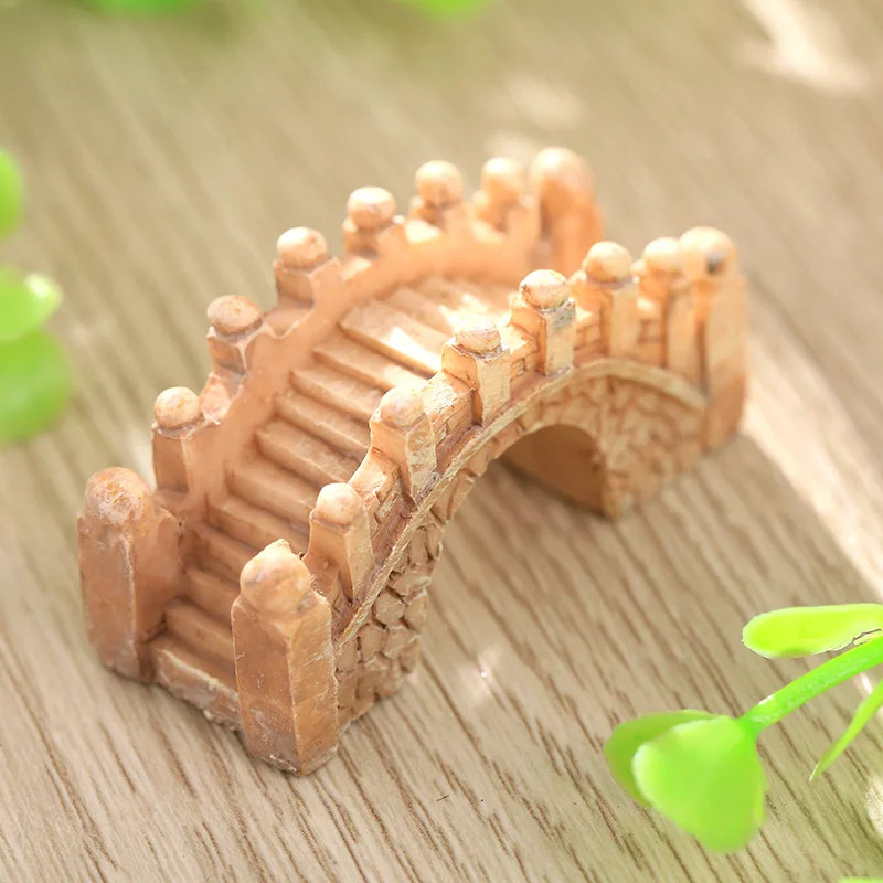 Landscape Aquarium Ornament Court BRIDGE Resin Decoration Creative Figurines | Дом и сад
