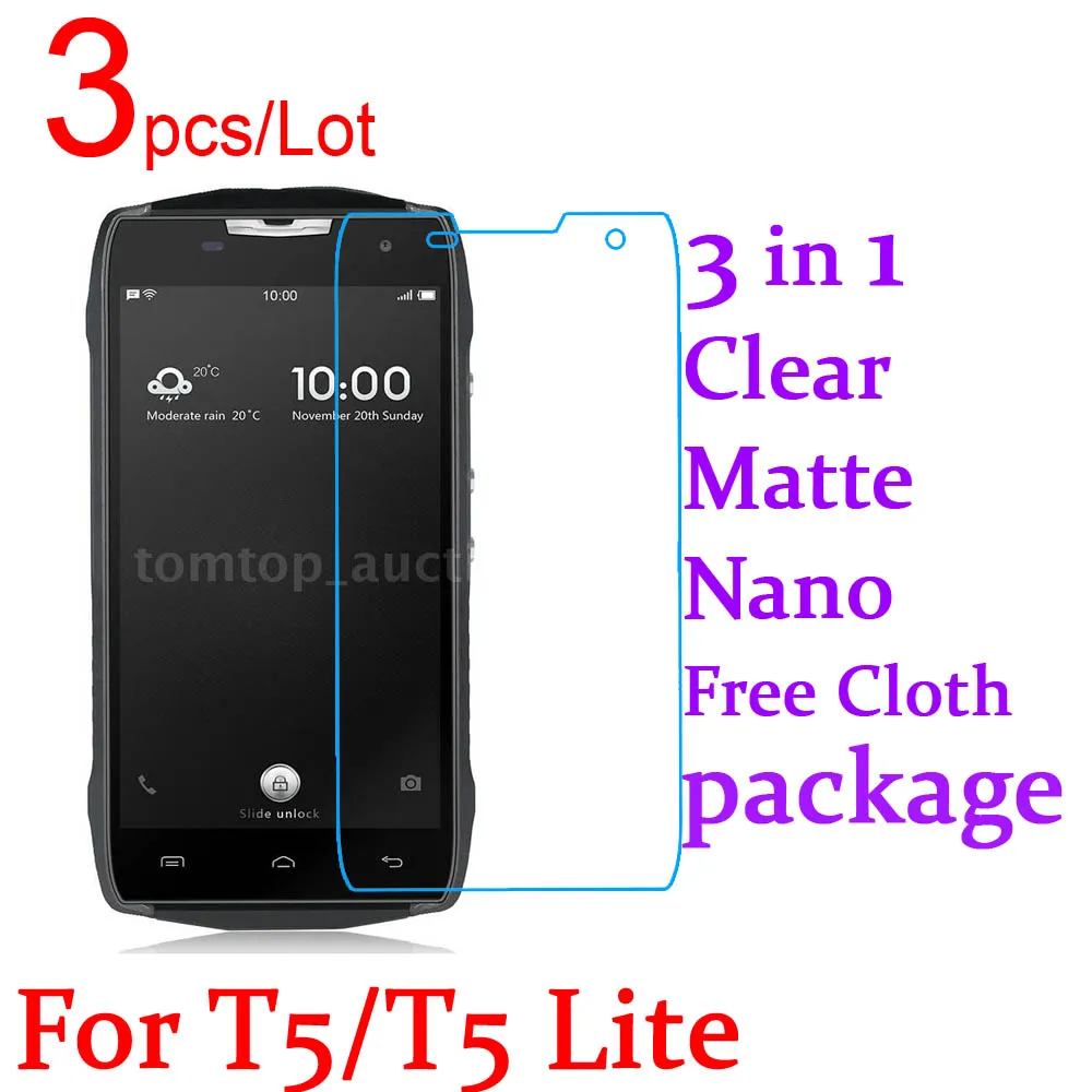 3 шт./лот Тройная комбинация Ультра прозрачная матовая нано защита для ЖК экрана