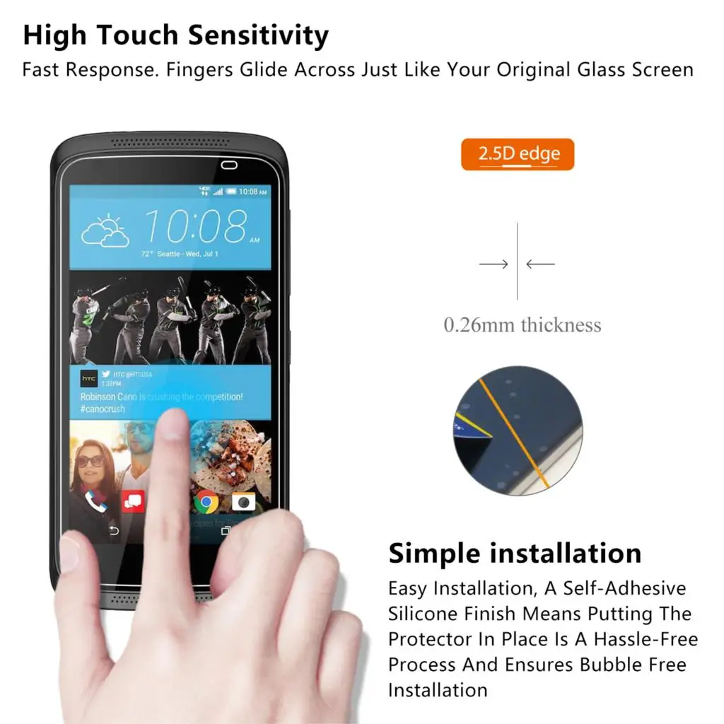 2.5D 0 26 мм 9H Премиум Закаленное стекло для htc Desire 526 526G 326 326g защита экрана закаленное