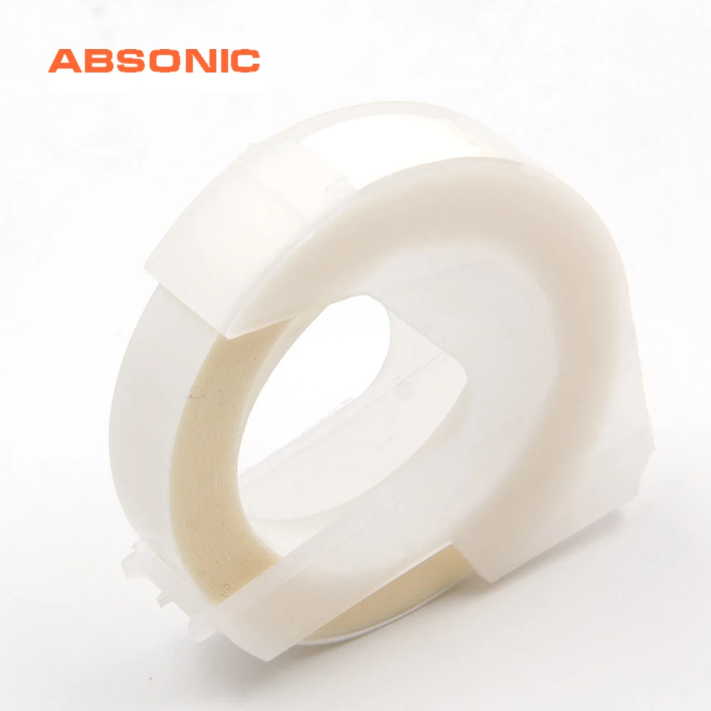 Absoonic 9 мм пластиковые прозрачные цветные 3D тиснение этикетки ленты для Etiquetadora