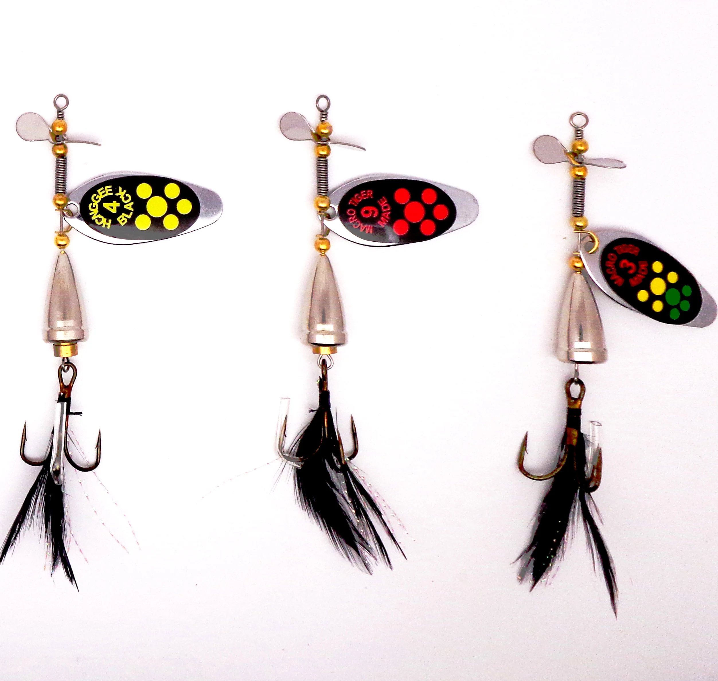 Долго литья счетчик приманки Металл Рыбалка заманить двойной хвостовой винт