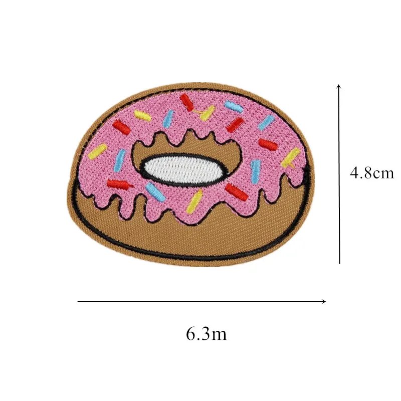 Нашивка с вышивкой в виде пончиков нашивки утюгом Значки для сумок джинсов шляп