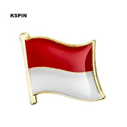 KS-0209 Флаг Индонезии булавка на лацкане значок 10 шт. брошь 20 шт. на лот значки KS-0209 - Цвет: KS-0209