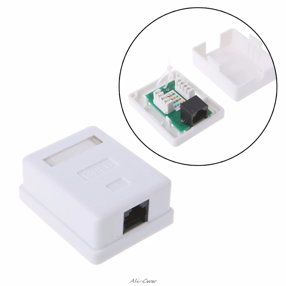 Cat6 RJ45 8P8C настенный блок сопряжения Jack адаптер UTP неэкранированный Однопортовый