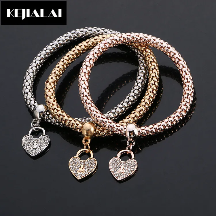 1 комплект хит продаж женский браслет цепь из кукурузы сплав Бабочка сердце