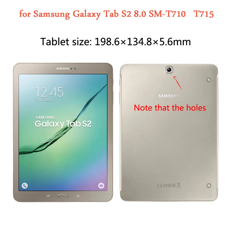 Чехол для планшета Samsung Galaxy Tab S2 8 0 дюймов SM T710 T715C T715 подставка откидная Кожа PU