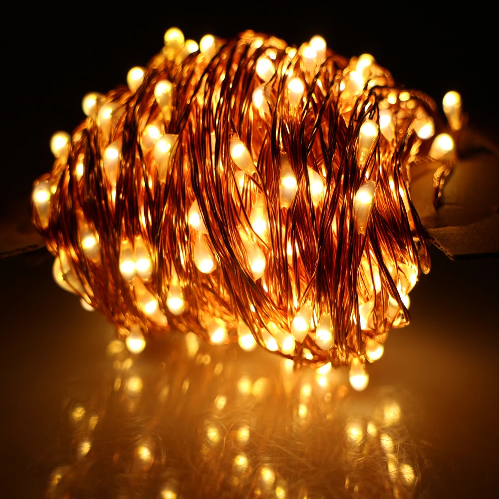 30 м/99FT 300LED гирлянда с медным проводом проводные Рождественские огни декоративные