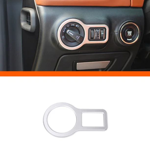

For Maserati Ghibli Quattroporte Car Styling ABS Matt Silver Headlight Switch Frame Cover Trim Auto Accessories