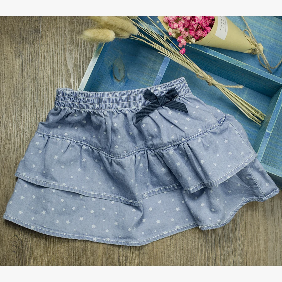 Новинка 2017 года джинсовая мини юбка для маленьких девочек универсальная