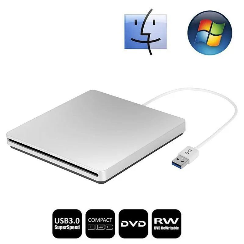 KuWFi usb3.0 ингаляция ультра тонкий внешний сжечь CD драйвер универсальный компьютер