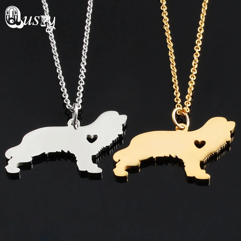 Сердце кавалер Кинг чарльз спаниель Нержавеющая сталь Бигль Цепочки и ожерелья