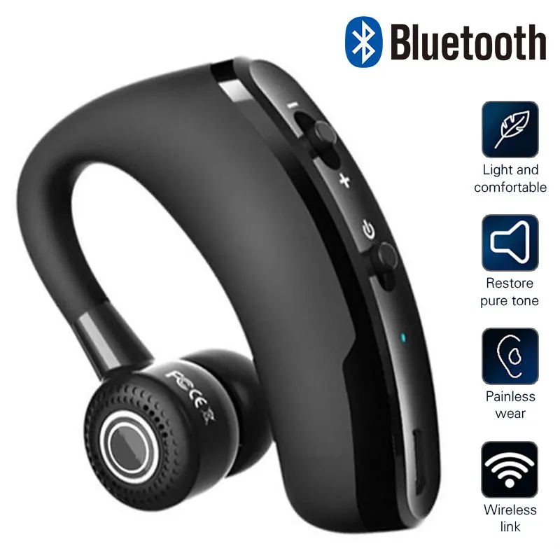 Новинка V9 беспроводные bluetooth-наушники с громкой связью, с управлением шумом, Бизнес Беспроводная bluetooth-гарнитура с микрофоном для спорта и вождения