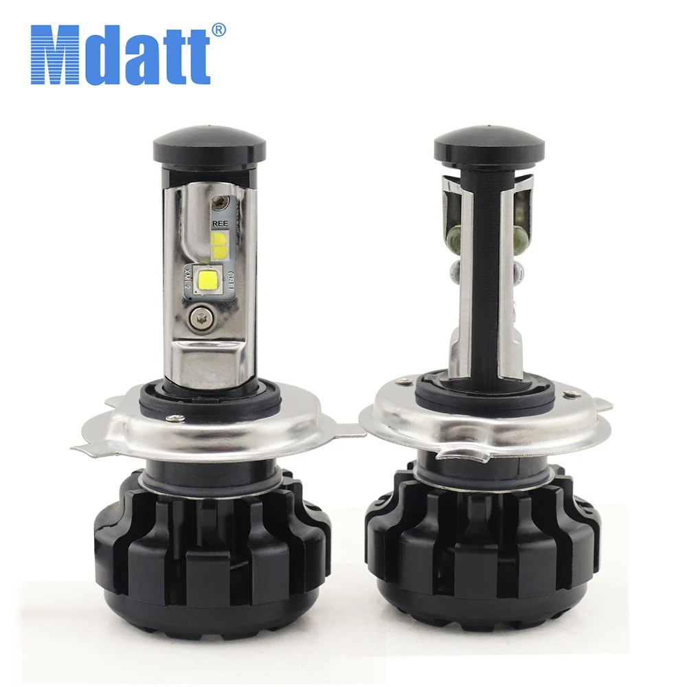Mdatt 2 шт. мини H4 H7 6000K LED 10000LM 100 Вт/комплект H1 лампа HB3 xhp50 для автомобильных фар 9005