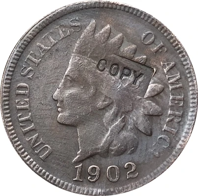 

1902 Indian head cents coin copy