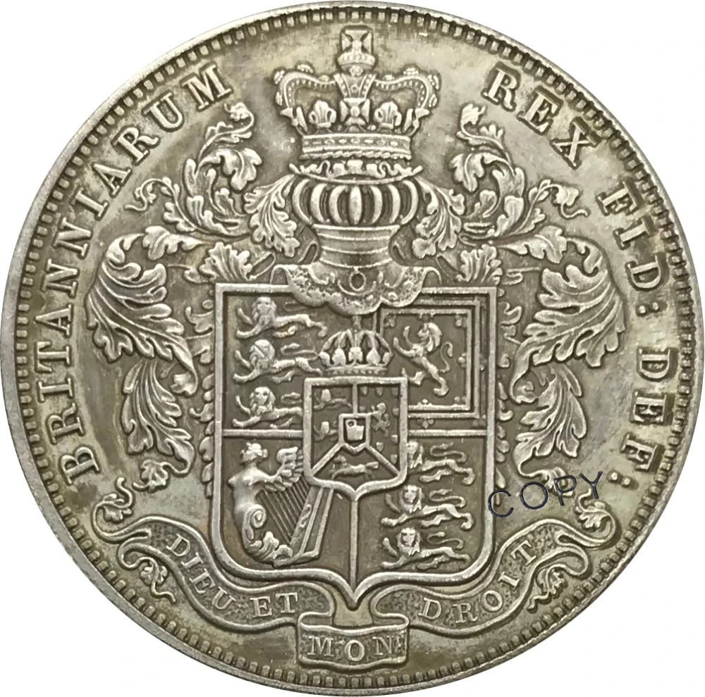 Великобритания 1824 1/2 половина короны Джордж IV коллекционные предметы покрытый