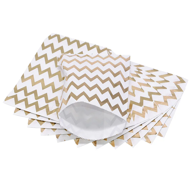 25/50pcs Striped Polka Dot Paper Candy Bags Popcorn Gift Bag Food Cookies Packaging Supplies Wedding Festival Party Decoration 7 | Дом и сад