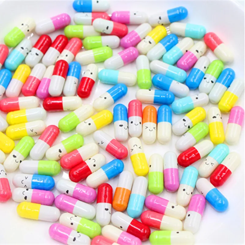

100pcs Mini love pill with Roll paper notes Message CapsuleEnvelope Letter Paper Full Clear Wish Bottle for party birthday gifts