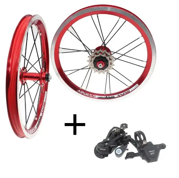 3speed 14inch wheel SENSAH RX внешний 3 скоростной комплект складной велосипед задний внешний кабель переключения передач Вешалка BMX велосипедная цепь для Fnhon D AHON 412 - Цвет: 3speed 14inch wheel