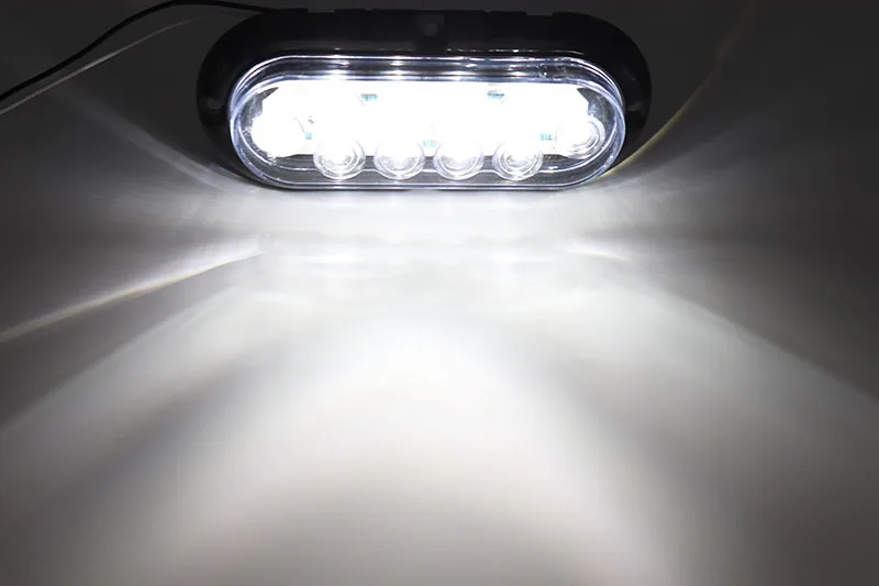 Универсальный 6 дюймов 12V 10 светодиодный автомобиль задние светильник задний стоп-сигнал стопор обратного светильник сигнала поворота Предупреждение светильник светодиодный Овальный тормозной светильник