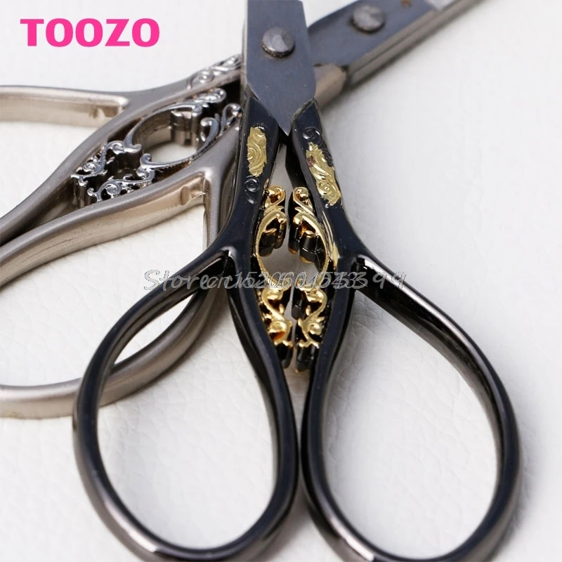 1 шт. европейские винтажные ножницы из нержавеющей стали с цветочным рисунком