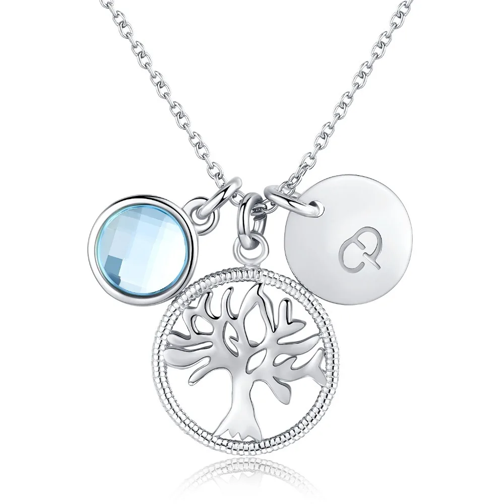 Lekani дизайн кристалл от Swarovski Glod Color Life Tree Круглый кулон ожерелья для женщин