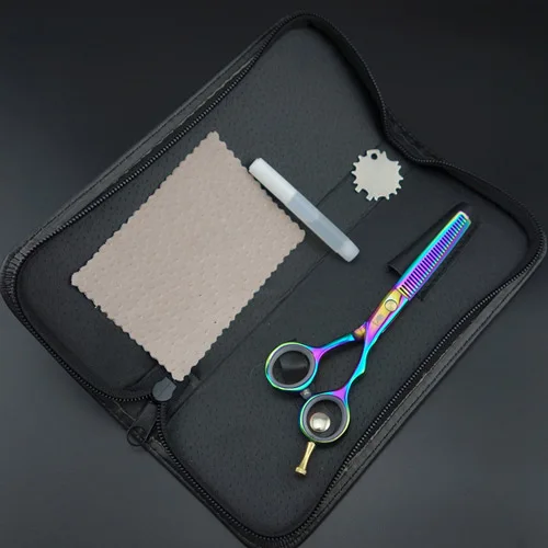 Thinning scissor 5,5 в такой стране, как. Набор профессиональных парикмахерских ножниц для стрижки+ филировочные Парикмахерские ножницы комплект из 2 предметов+ чехол+ расческа S343 - Цвет: Thinning scissor