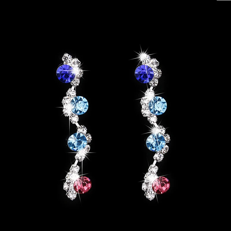 Модные наборы свадебных украшений с кристаллами для невесты аксессуары