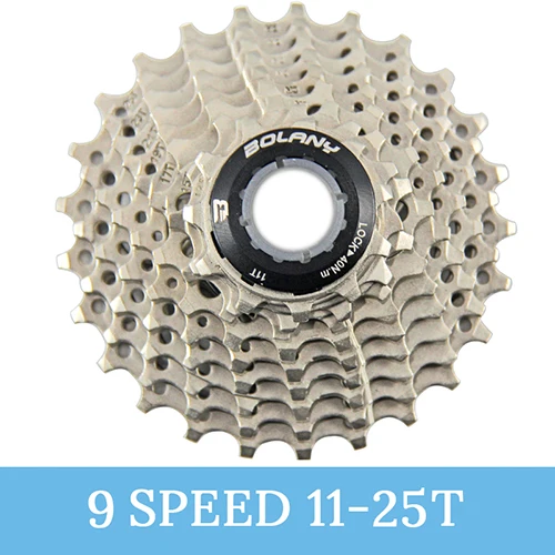 9Speed 11-25T Кассета для велосипеда 8S 9S 10S 11 speed 11-25 11-28 11-32 11-36T велосипед дорога MTB свободного хода Cogs Звездочка совместима 105 R8000 R7 - Цвет: 9Speed 11-25T