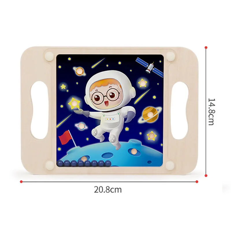 

Wooden Infant Toys For Toddlers Balancing Beads Puzzle Board Educational Early Learning Toys For Children Birthday Gift YH2264H