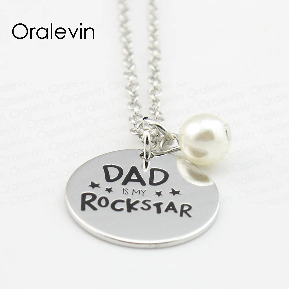 DAD IS MY ROCKSTAR вдохновляющая ручная штамповка гравированные аксессуары Заказные
