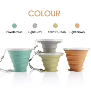 Силиконовые контейнеры для косметики, складная чашка для путешествий, силиконовая складная чашка для кемпинга, кофейная чашка, выдвижная чашка для путешествий, Copa