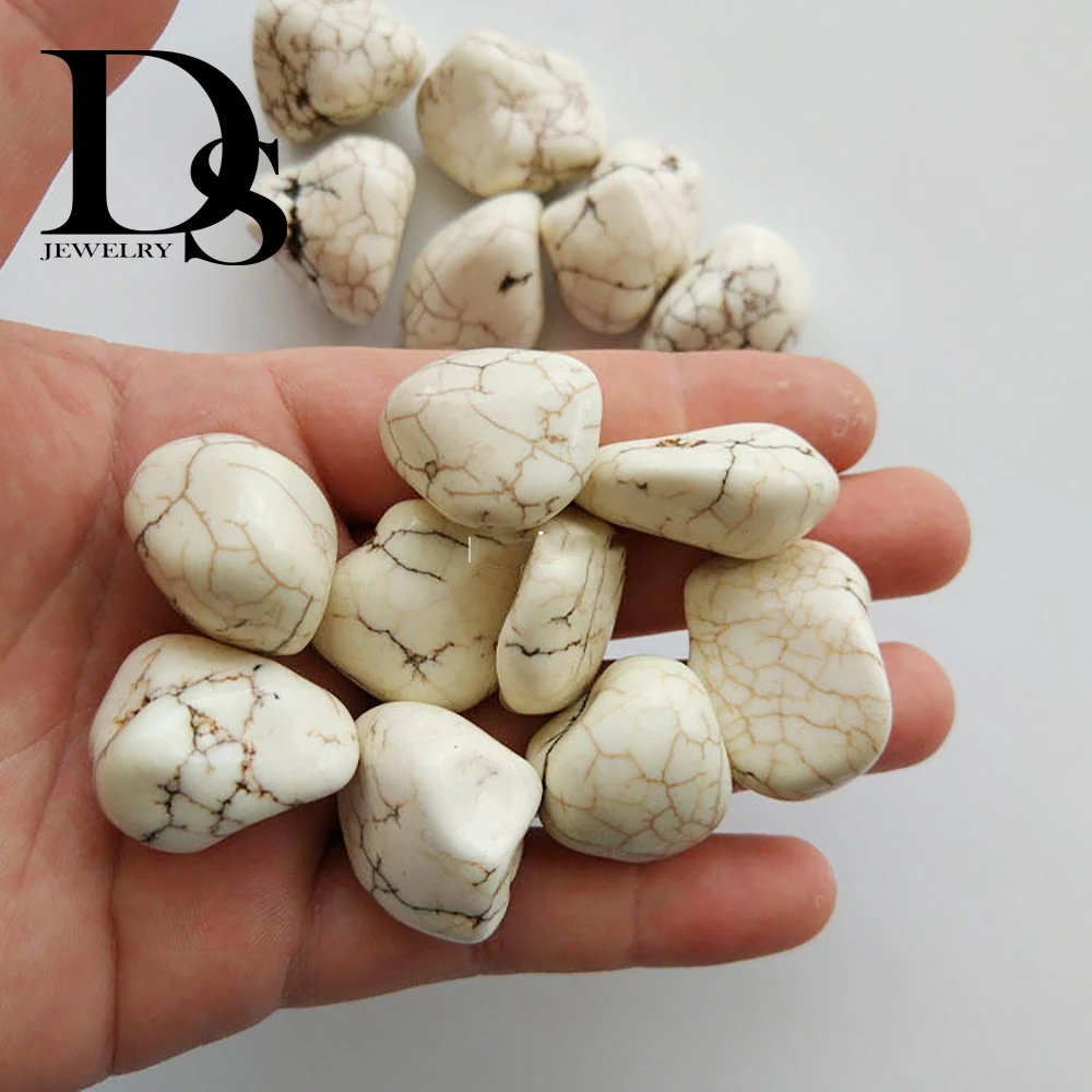 

200g Natural Howlite Tumbled Stones Polished Quartz Chips Healing Crystal Gifts Fengshui Home Decoration