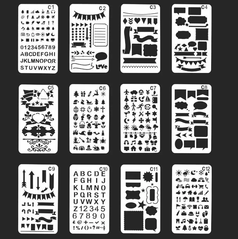 ENO поздравление творческий трафарет планировщик и шаблон рамка баннер животное 12