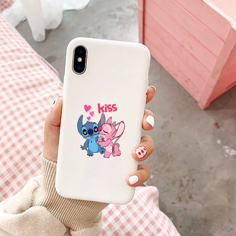 Силиконовый мягкий чехол для телефона Disneys Stitch для Apple IPhone X XR XS MAX 7 8 7 plus 6 6 S Plus 5 5S SE задняя крышка